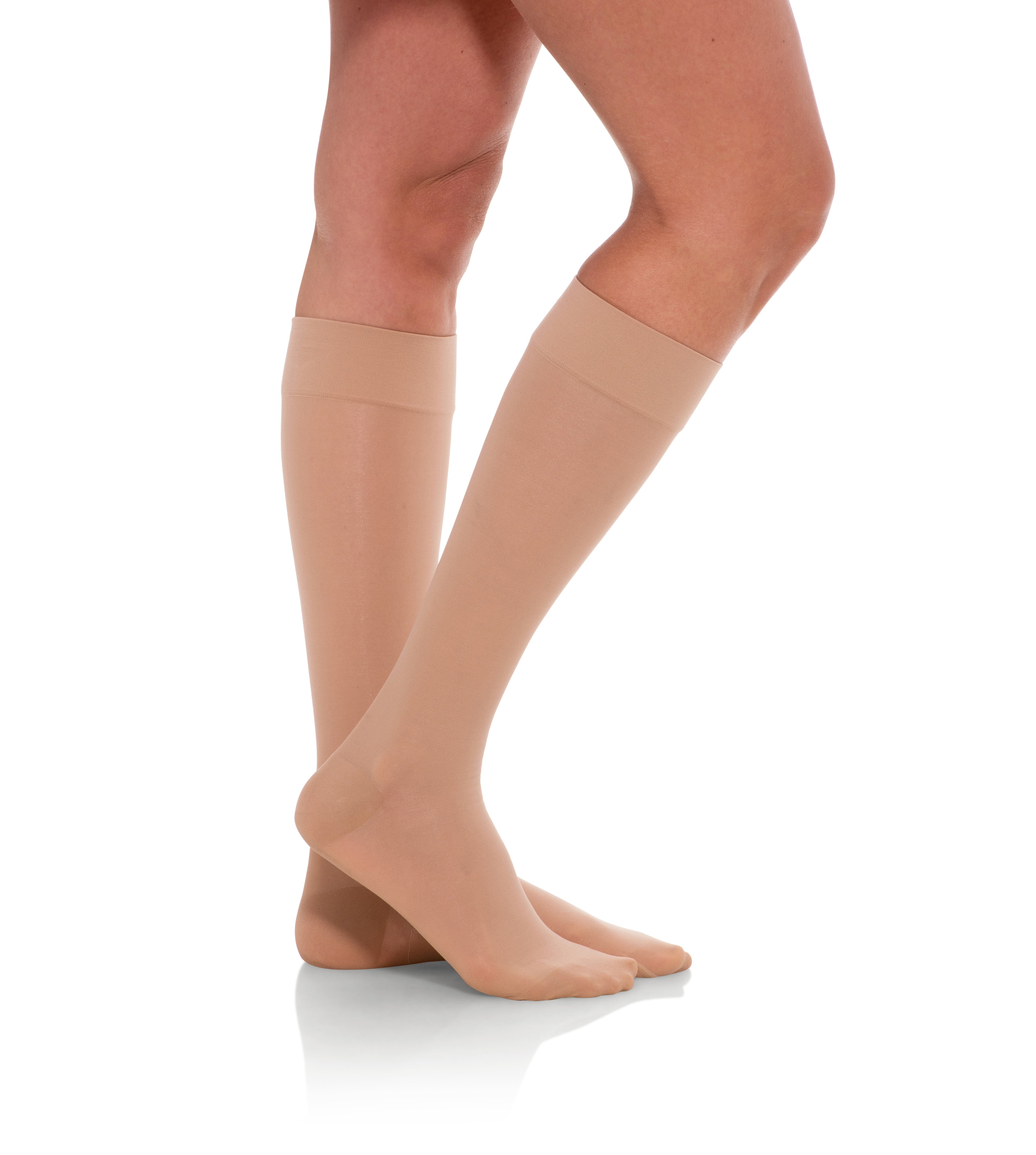 Jomi Compression Knee High Stockings - 20-30mmHg Opaque Closed Toe For Men & Women, Unisex Medical Support (Small, Black)