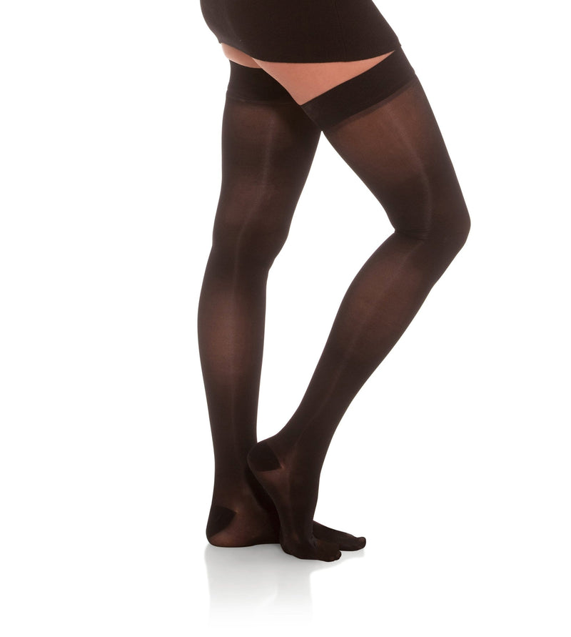 Thigh High Compression Stockings, 20-30mmHg Sheer Closed Toe 245