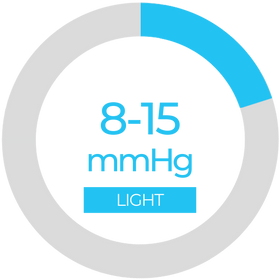 light compression 8-15 mmhg