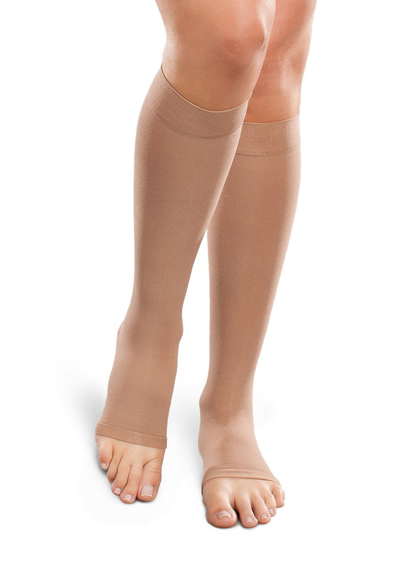 Therafirm EASE Opaque Unisex Compression Knee High Open Toe 15-20 mmHg