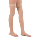 Thigh High Compression Stockings, 20-30mmHg Surgical Weight Open Toe 241
