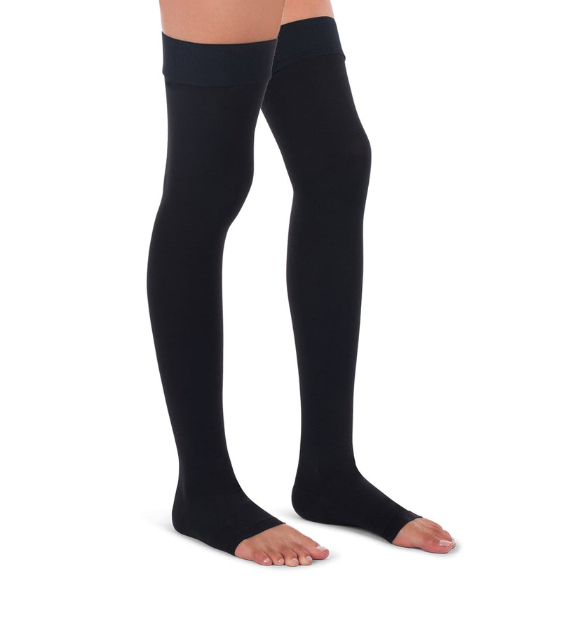 Thigh High Compression Stockings, 30-40mmHg Surgical Weight Open Toe 341