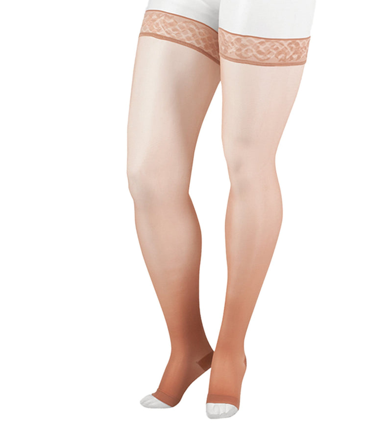 JUZO Naturally Sheer 2102 Compression Thigh High 30-40 mmHg Open Toe