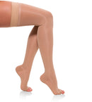 Thigh High Compression Stockings, 30-40mmHg Sheer Open Toe 345