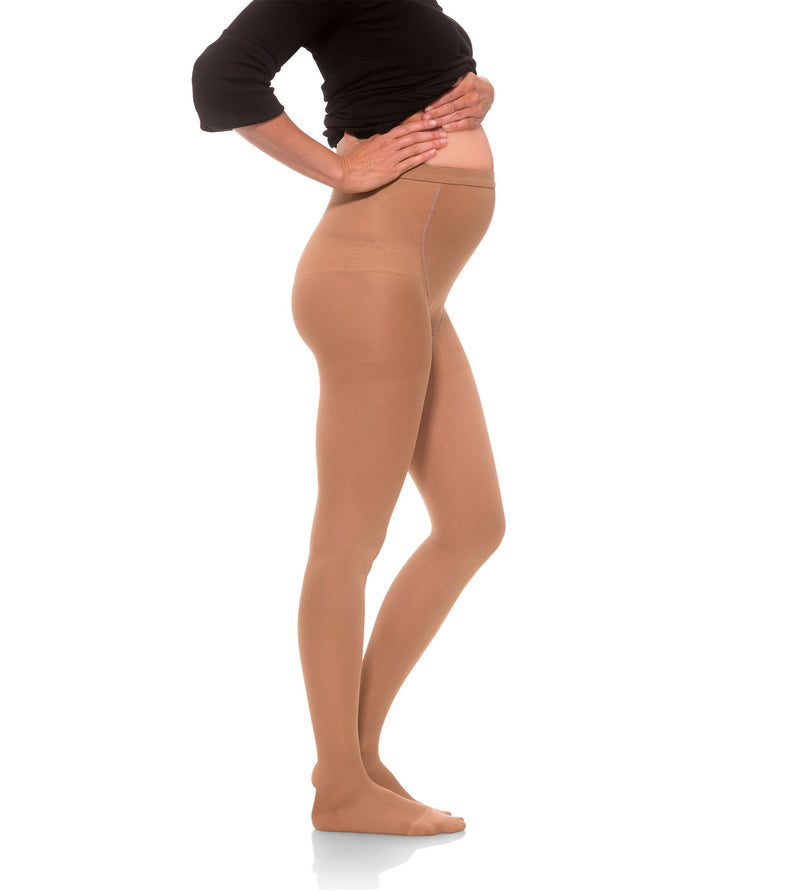 JOMI Womens Compression Pantyhose, 20-30mmHg Heather Gray Opaque Close