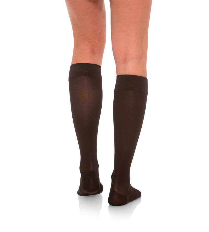 Knee High Compression Stockings, 15-20mmHg Sheer Closed Toe 132