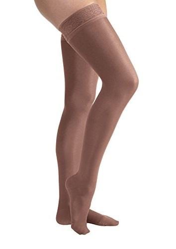 JOBST UltraSheer Womens Compression Thigh High 30-40 mmHg Silicone Lace Band Closed Toe