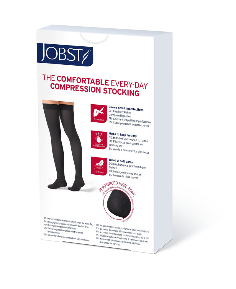 JOBST Opaque Compression Thigh High 30-40 mmHg Silicone Dot Band Closed Toe