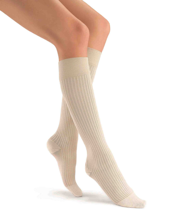 JOBST soSoft Ribbed Compression Knee High Socks 15-20 mmHg
