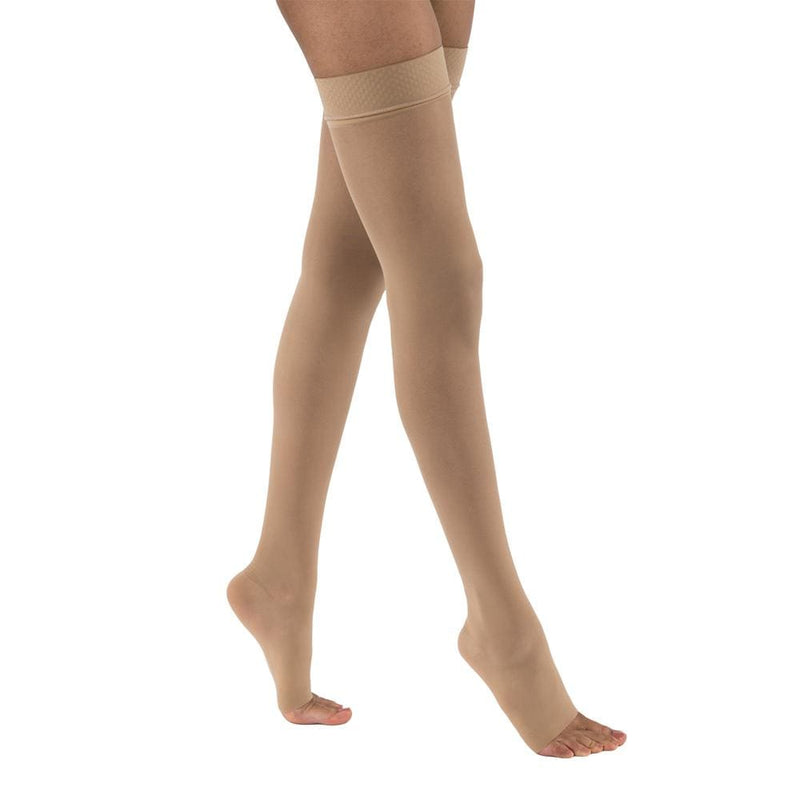 JOBST UltraSheer Womens Compression Thigh High 20-30 mmHg Silicone Dot Band Open Toe