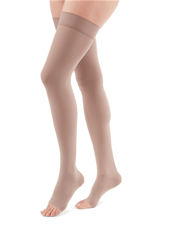 Duomed Advantage 20-30 mmHg Compression Thigh High Beaded Topband Open Toe