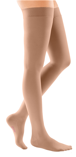 Mediven Comfort 15-20 mmHg Compression Thigh High Beaded Topband Closed Toe