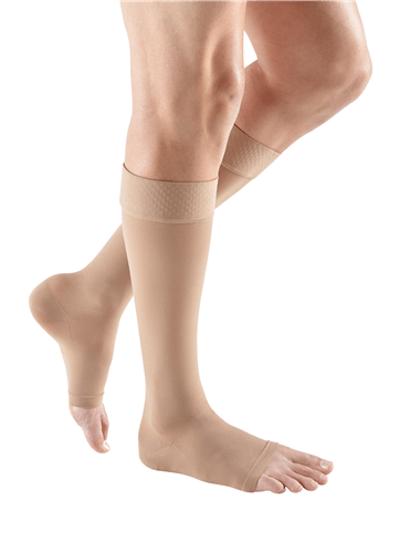 Mediven Plus 30-40 mmHg Compression Knee High Extra-Wide Calf Beaded Topband Open Toe