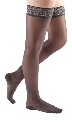Mediven Sheer & Soft 20-30 mmHg Compression Thigh High Lace Topband Closed Toe