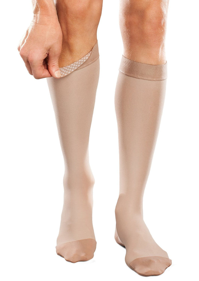 Therafirm EASE Opaque Unisex Compression Knee High 20-30 mmHg with Silicone Band
