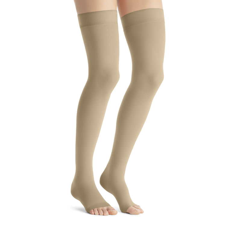 JOBST Opaque Compression Thigh High 15-20 mmHg Silicone Dot Band Open Toe