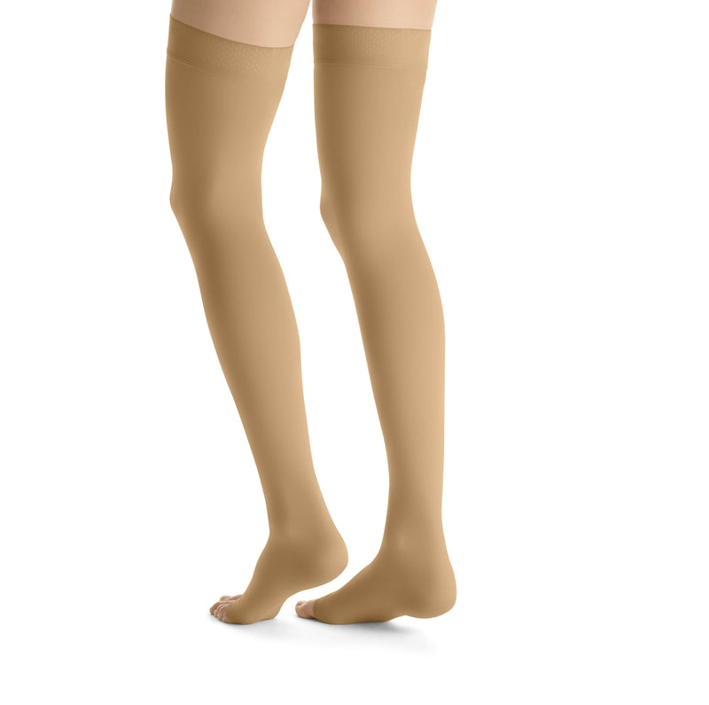 JOBST Opaque Compression Thigh High 15-20 mmHg Silicone Dot Band Open Toe