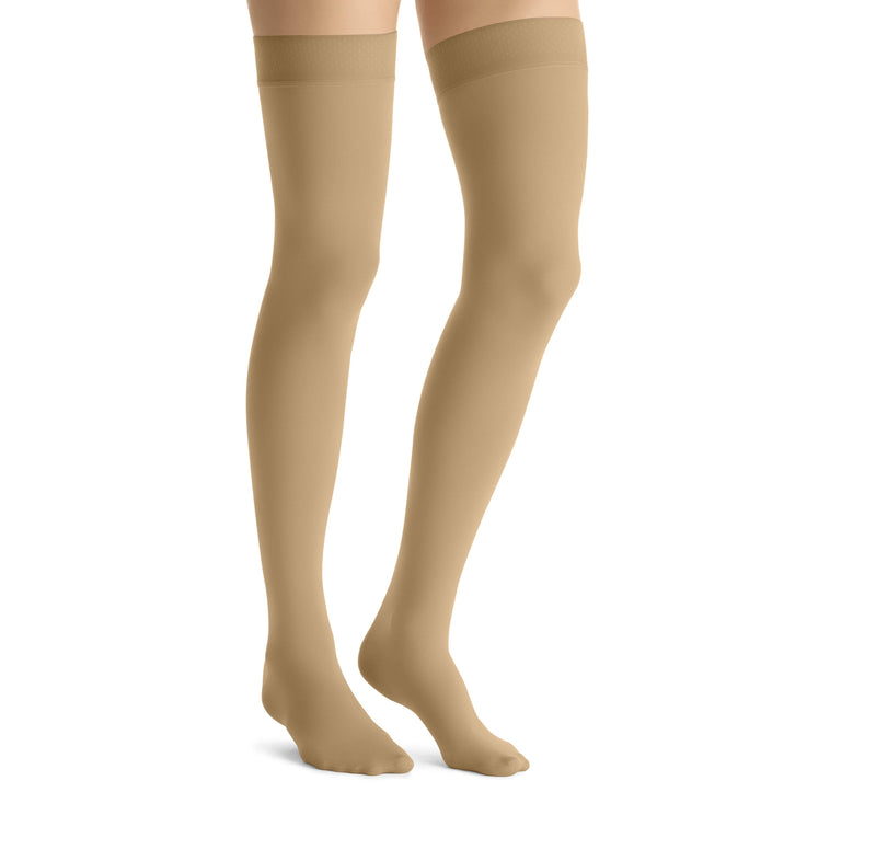 JOBST Opaque Compression Thigh High 20-30 mmHg Silicone Dot Band Closed Toe